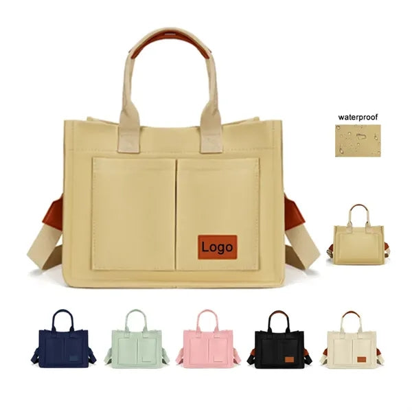 Canvas Tote Bag with multi ways to carry