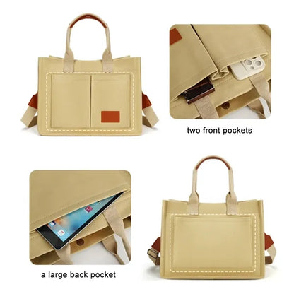 Canvas Tote Bag with multi ways to carry