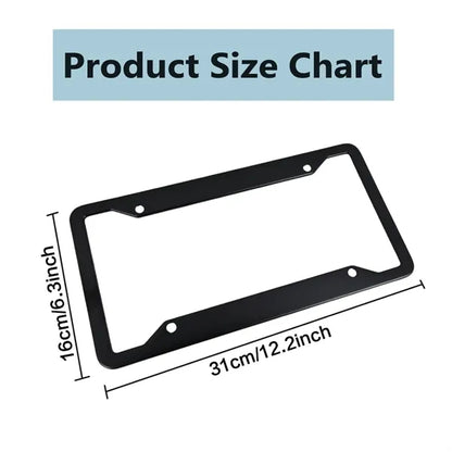 Custom Stainless Steel License Plate Frame US Standard Fit