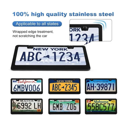 Custom Stainless Steel License Plate Frame US Standard Fit