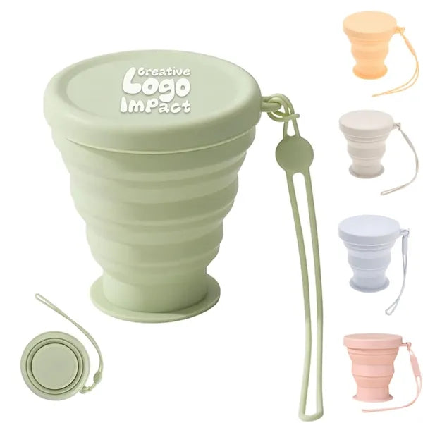 6.7oz Silicone Collapsible Cup Portable Travel Camping Mug