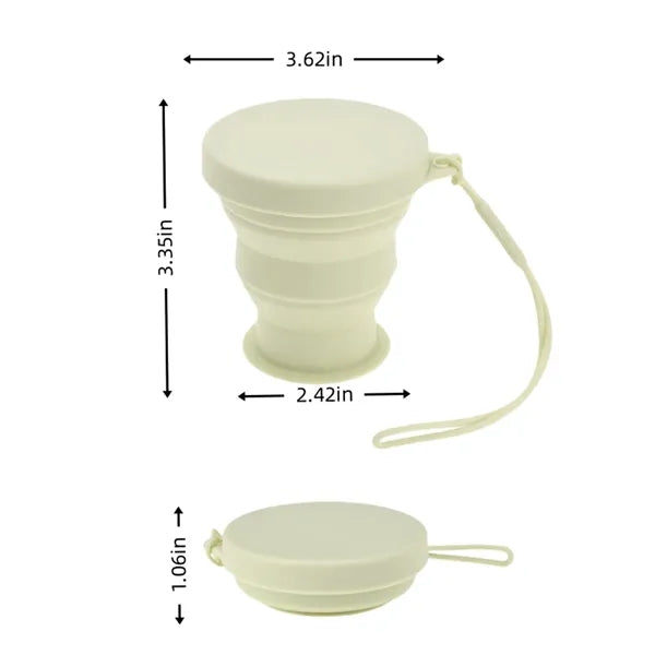 6.7oz Silicone Collapsible Cup Portable Travel Camping Mug