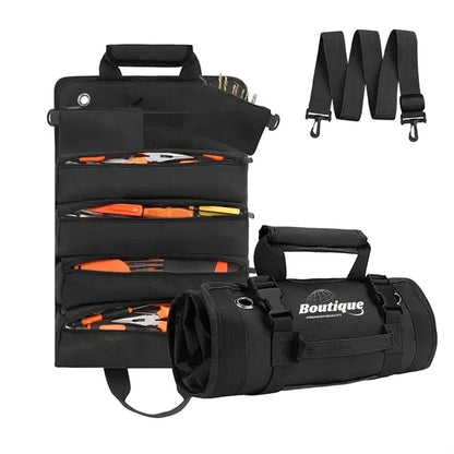 Roll Up Tool Organizer Heavy Duty Foldable Carrying Bag