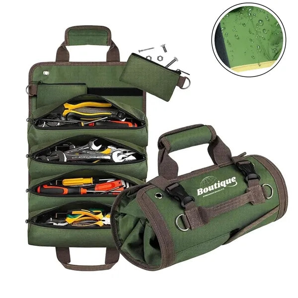 Roll Up Tool Organizer Heavy Duty Foldable Carrying Bag