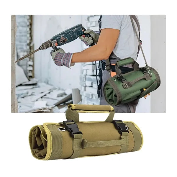 Roll Up Tool Organizer Heavy Duty Foldable Carrying Bag