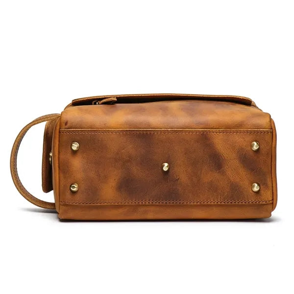 Vintage Handbag Genuine Leather Toiletry Storage Bag