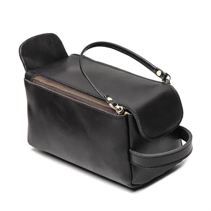 Vintage Handbag Genuine Leather Toiletry Storage Bag