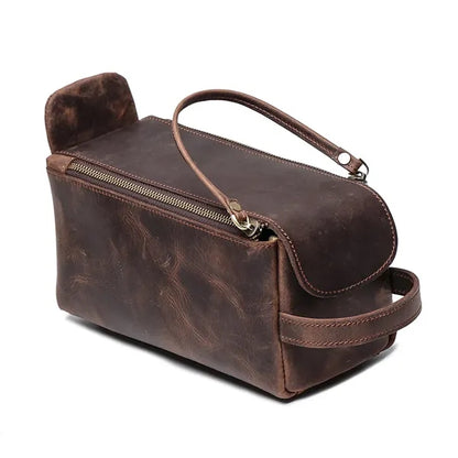 Vintage Handbag Genuine Leather Toiletry Storage Bag