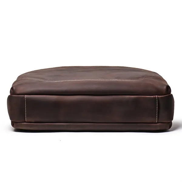 Men's Laptop Document Bag Top Layer Cowhide Casual Retro