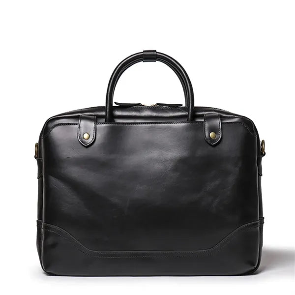 Men's Laptop Document Bag Top Layer Cowhide Casual Retro
