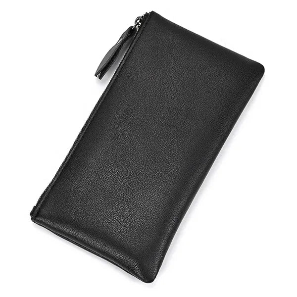 Crazy Horse Leather Men's Long Wallet Fashionable Unisex