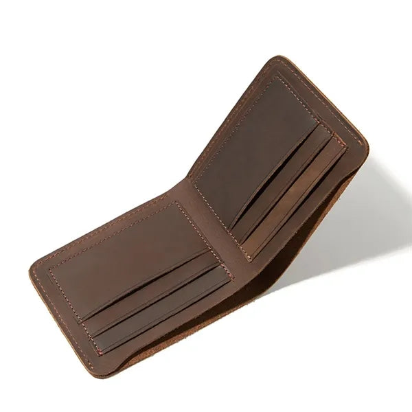 Crazy Horse Leather Men's Wallet Fashionable Unisex
