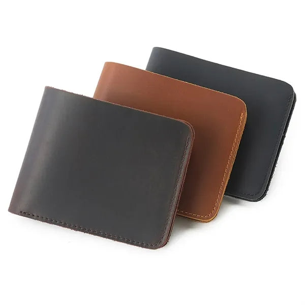 Crazy Horse Leather Men's Wallet Fashionable Unisex