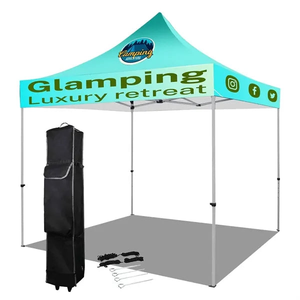 10' X 10' Custom Printed Pop Up Tent Kit With Steel Frame