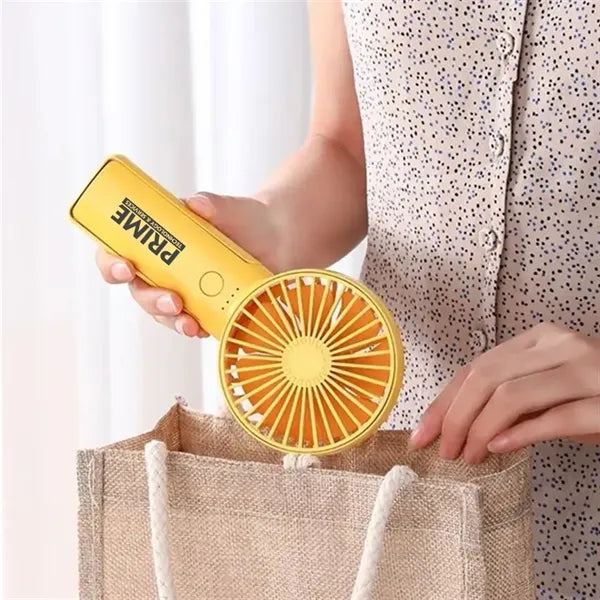 Handheld Desk Fan with Stand & Detachable Cover