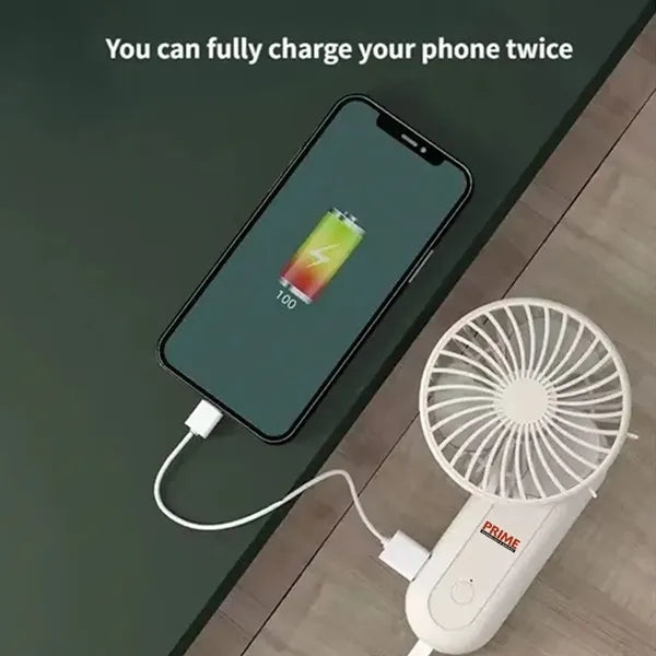 USB Hanging Rope Folding Fan with Power Bank
