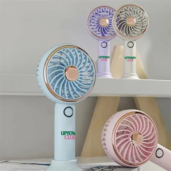 Simple LED and Handheld USB Rechargeable Fan