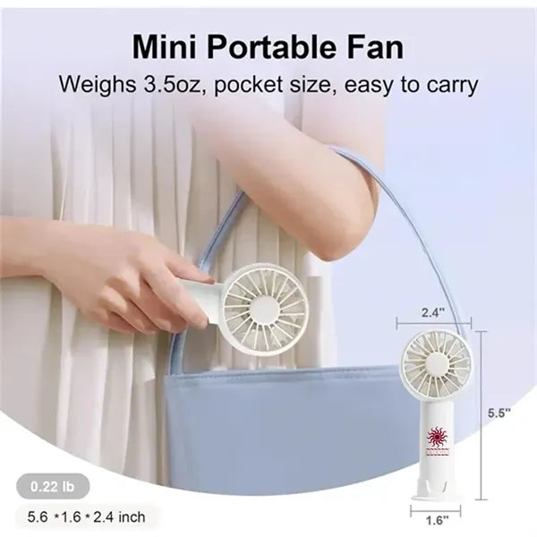 3-Speed USB Rechargeable Battery Fan with Base