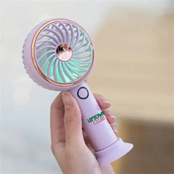 Simple LED and Handheld USB Rechargeable Fan