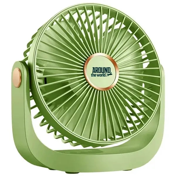 5-Speed Portable Rechargeable Desk Fan with Cover
