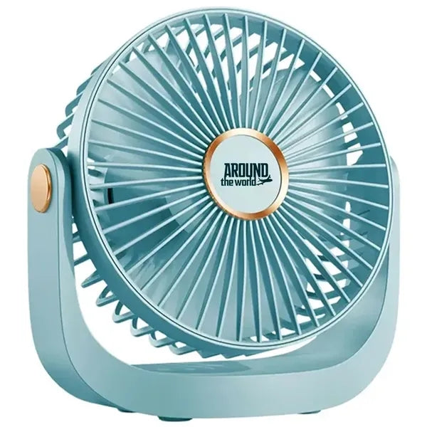 5-Speed Portable Rechargeable Desk Fan with Cover