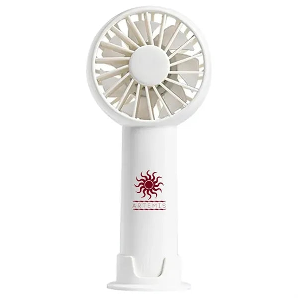 3-Speed USB Rechargeable Battery Fan with Base