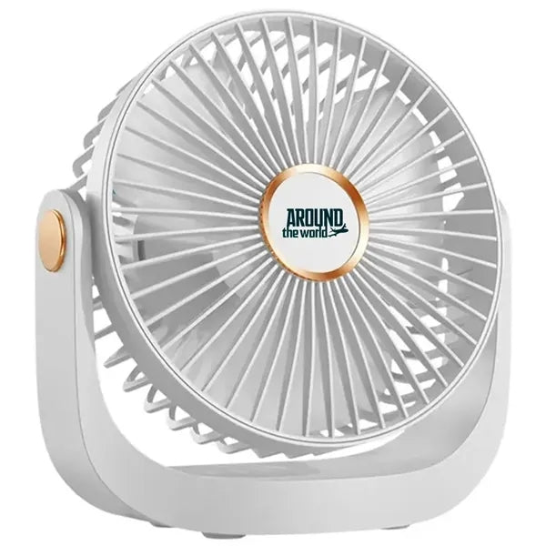 5-Speed Portable Rechargeable Desk Fan with Cover