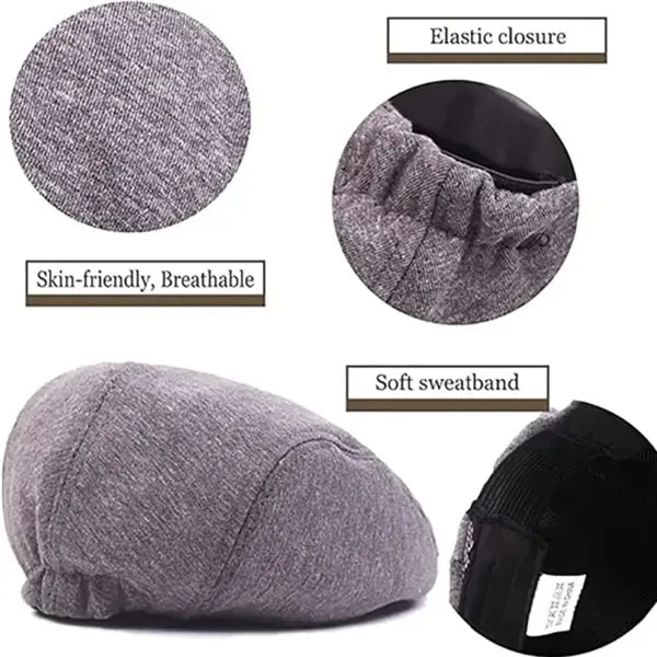 Warm Forward British Soft Top Newsboy Hat