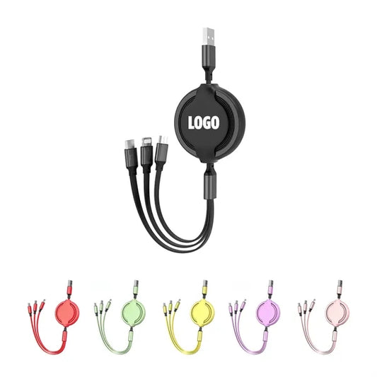 3-in-1Retractable USB Mobile Charging Cable