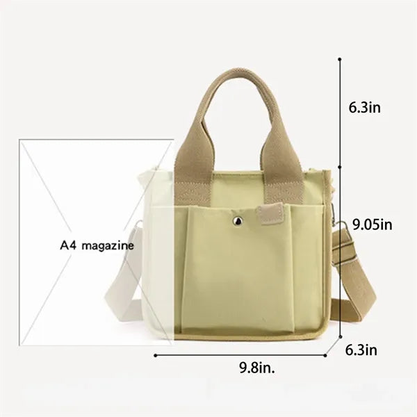 Portable Canvas Tote Bag Shopping Beach Travel