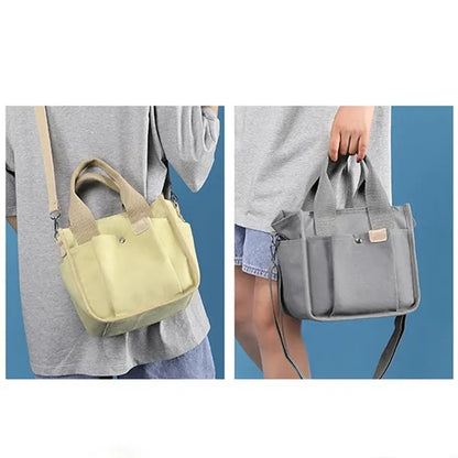 Portable Canvas Tote Bag Shopping Beach Travel