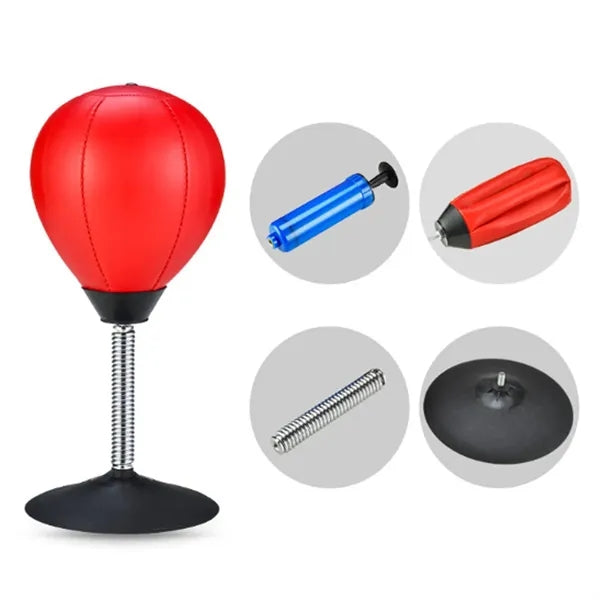 Desktop Punching Bag for Stress Relief with Spring Base