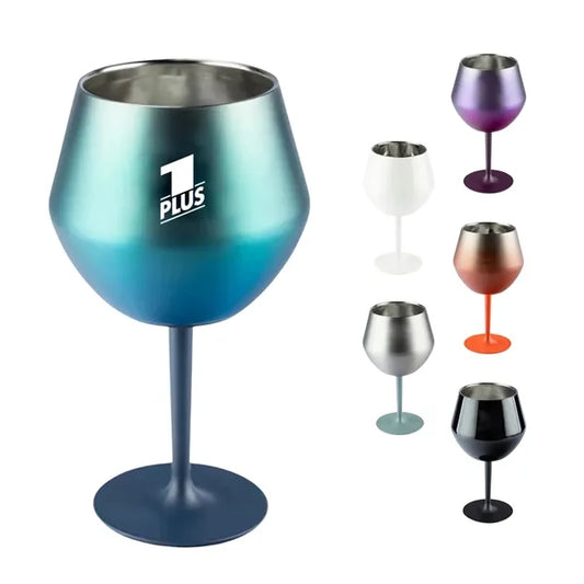 400ML Wine Glass with Stainless Steel Base