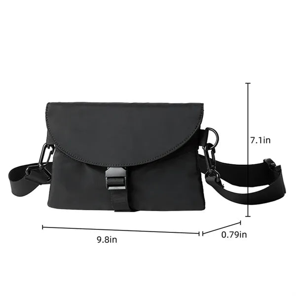 Men's Black Waterproof Sling Chest Bag