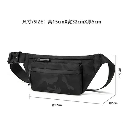 Men's Black Sling Chest Bag