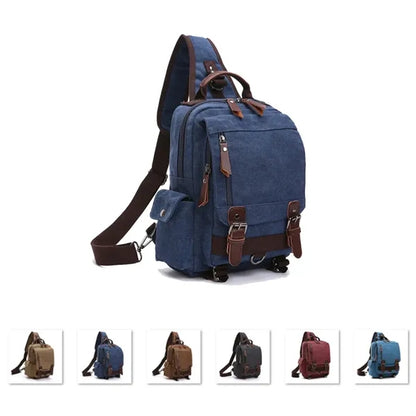 Retro Canvas Crossbody Messenger Bag