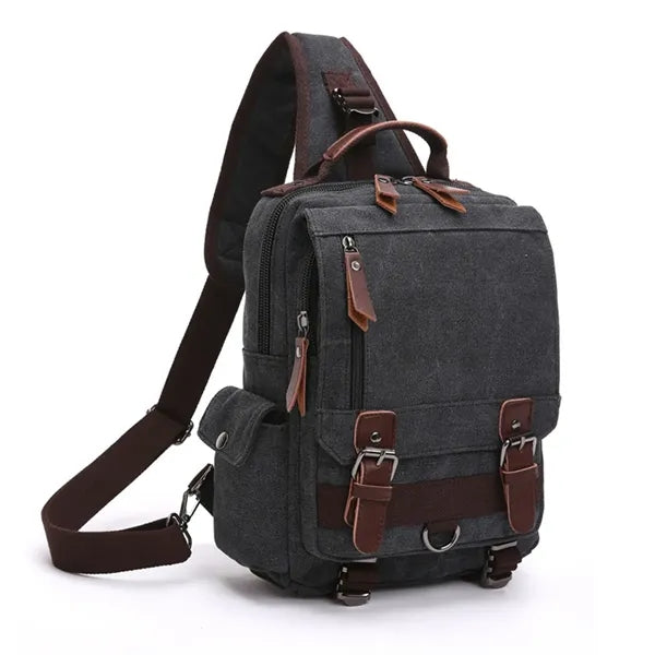 Retro Canvas Crossbody Messenger Bag