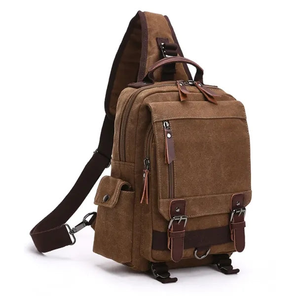 Retro Canvas Crossbody Messenger Bag