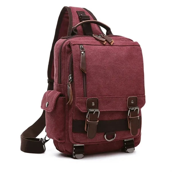 Retro Canvas Crossbody Messenger Bag