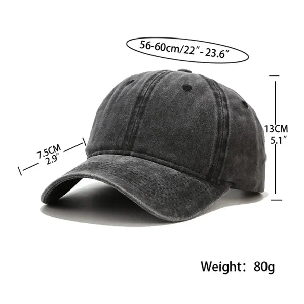 Cotton Baseball Cap with Adjustable Strap