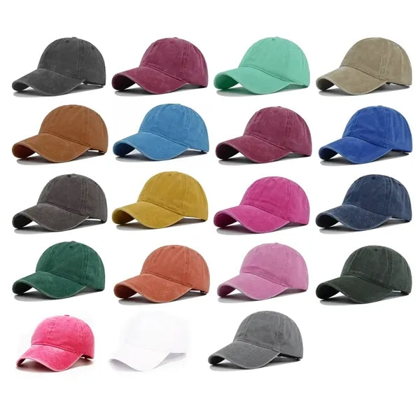 Cotton Baseball Cap with Adjustable Strap
