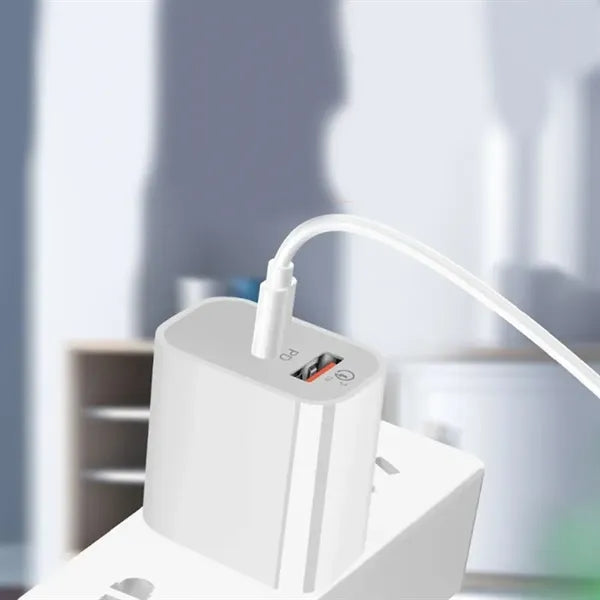 Dual Port  20W PD Quick Charger for Fast Charging