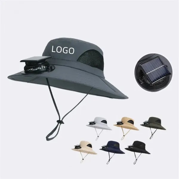 Sun Hat with Fan Solar Power