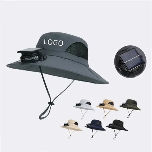 Sun Hat with Fan Solar Power