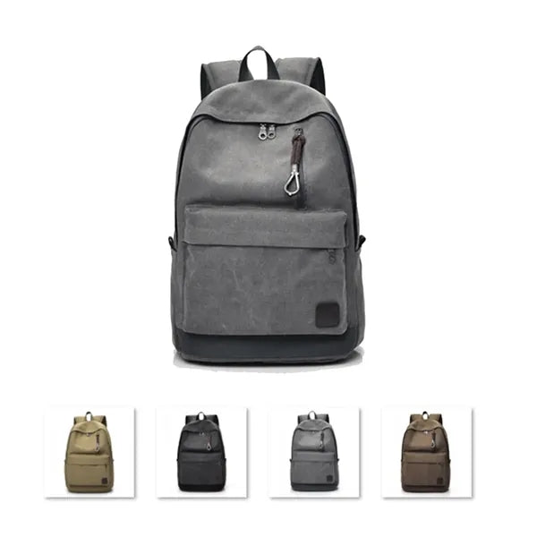 Durable Canvas College Laptop Backpack