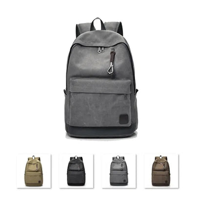 Durable Canvas College Laptop Backpack