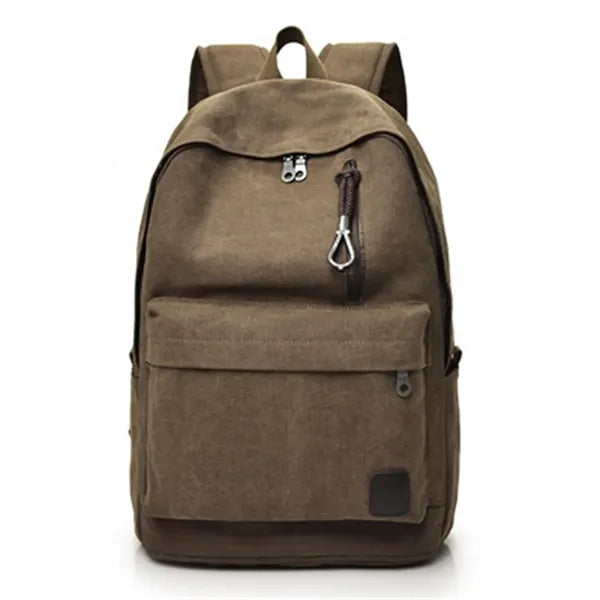 Durable Canvas College Laptop Backpack