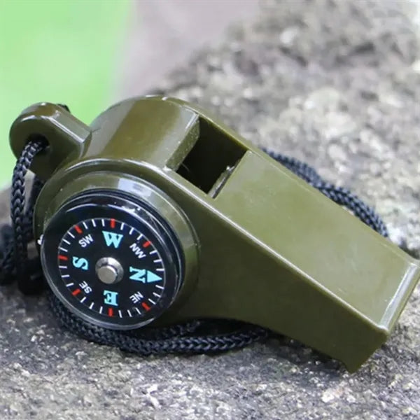 Multi-Function Whistle with Compass and Thermometer