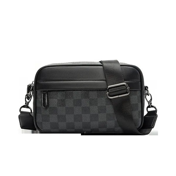 Men's 8in Grid Crossbody Shoulder Bag