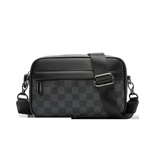 Men's 8in Grid Crossbody Shoulder Bag